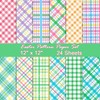 24 Sheets Easter Pattern Paper Set, 12"x12" Easter Patterned Cardstock