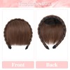 Benehair Headband with Bangs Synthetic Plaited Hair Headband with Natural