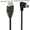 SHANFEILU 90 Degree Mini USB Cable Angle Mini 5pin USB