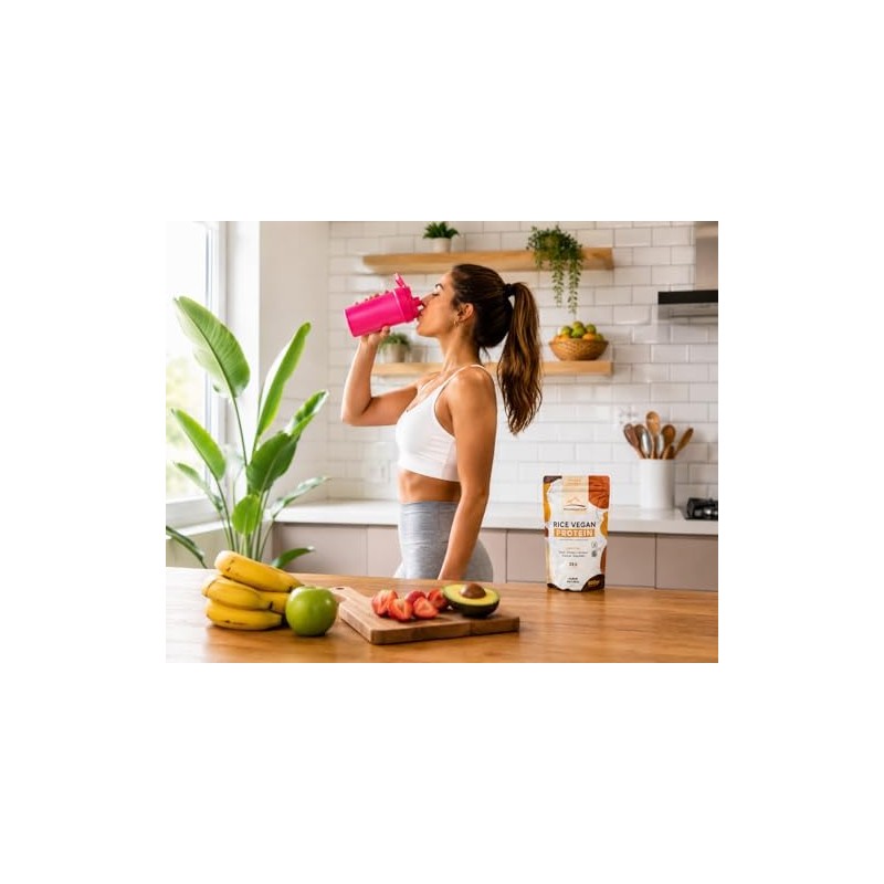 Wildmountain - Proteína Vegana de Arroz Integral Suplemento Alimenticio Sin