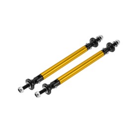 PARSLUCK 2pcs 100mm/3.94in Car Splitter Support Rods Adjustable Front Rear Bumper Lip Splitter Strut Rod Tie Support Bars Aluminum Alloy Gold Tone Stable