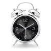 Lafocuse Double Bell Alarm Clock, 16 cm, Analogue, No Ticking,