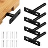 YEYIT 4 Pcs Floating Shelf Brackets 3 Inch Solid Steel