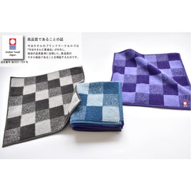ORI365 Imabari Towel, Hand Towel, Set of 6, Handkerchief, Absorbent 100% Cotton, Made in Japan, 9.8 x 9.8 inches (25 x 25 cm), Towel Handkerchief (6 Round Squares)