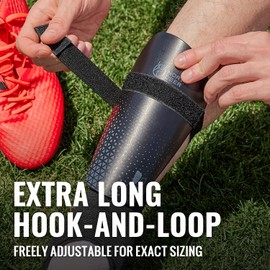 Northdeer Junior Shin Pads - Shin Guards for Boys - Protective Gear for Boys Girls (Black L)