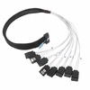 MCIO 8i to 8xSATA3.0 Cable 19.7 Inch Silver Plated OFC