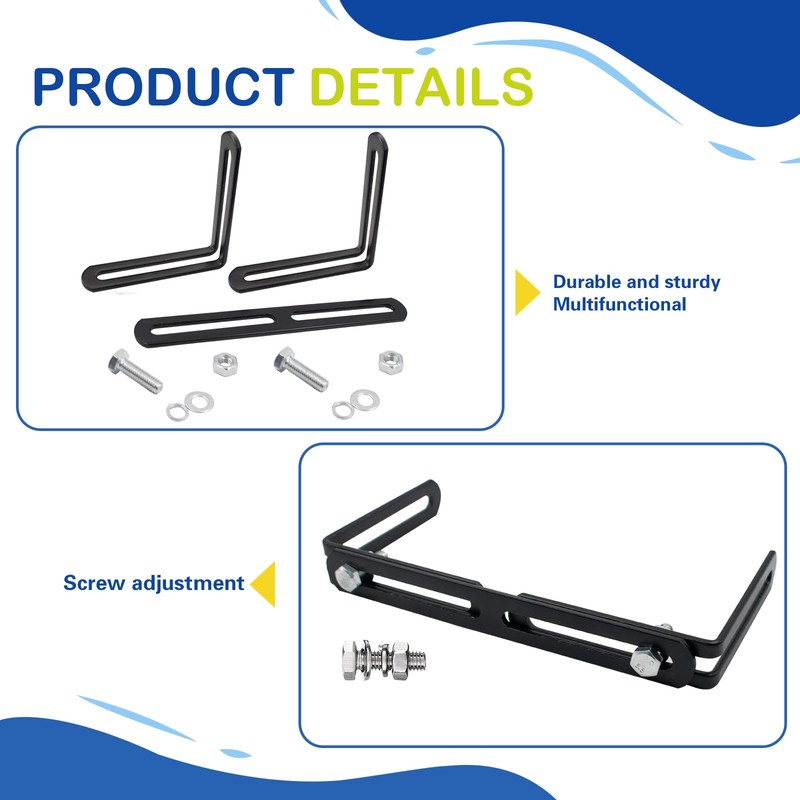 SnowTing 2 Sets Adjustable Universal Mounting Bracket for CB/Ham Radio