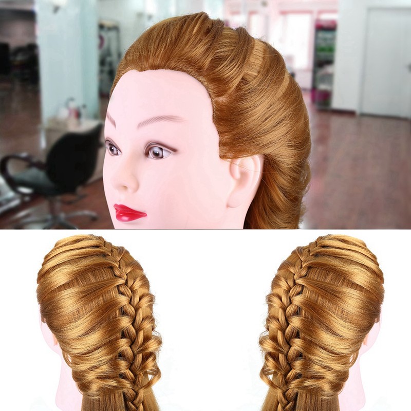 40% Real Human Hair Mannequin Head Hairdresser Training Head Cosmetology