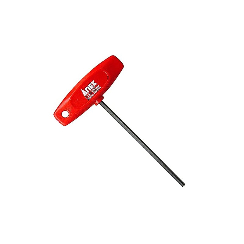 ANEX No.3200 T-Handle Hex Key, 0.16 Inches (4 mm) Flat