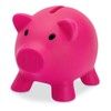 Plastic Piggy Bank/Money Box for Savings Coins - Fuchsia