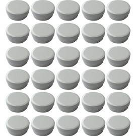 FRUEHES FORSCHEN 30 Salbendosen flach, 25ml Inhalt, weiß