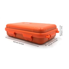 TSTZTE Anti-Pressure Shockproof Container Box Plastic Dry Storage Box with Foam Floating Survivor Dry Case for Outdoors (Orange)