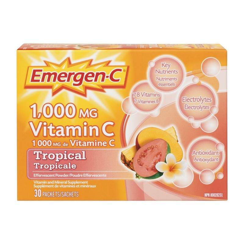 Emergen-C VITAMIN C EFFERVESCENT POWDER, Super Orange / 30PK
