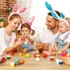 Easter Eggs 24 Pieces, White, 6 cm, Decorative Plastic Eggs