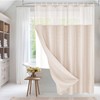 MitoVilla Extra Long 72 x 84 Shower Curtain Set with