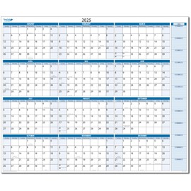 2025 PlanetSafe Annual Paper Calendar 20" Tall x 24" Wide with Next Year Planning Area