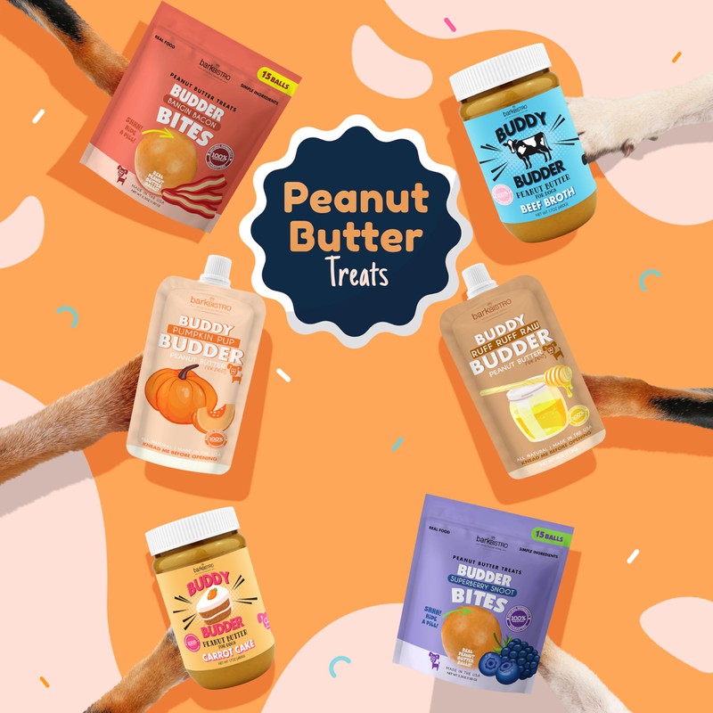 BUDDY BUDDER Bow-Wow Blueberry (probiotic + prebiotic), 100% Natural Dog