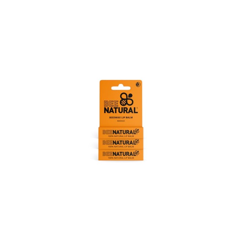 Bee Natural - 100% Natural Moisturising Lip Balm - Mango
