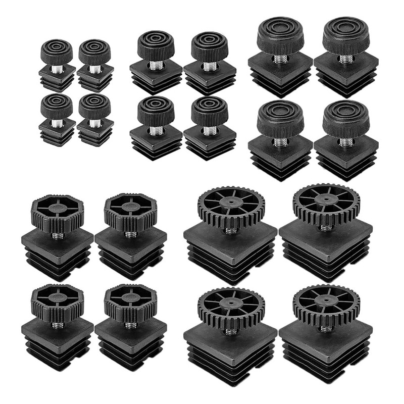 Supertool 4PCS Adjustable Leveling Feet 20 x 20mm Square Tube