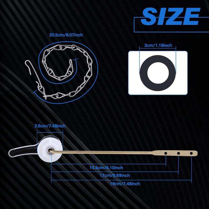 GOLD DEER Toilet Handle Lever Flush Replacement Universal Front Mount