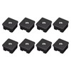 Uxcell 8Pcs M8 Threaded Square Tube Inserts - Black Plastic