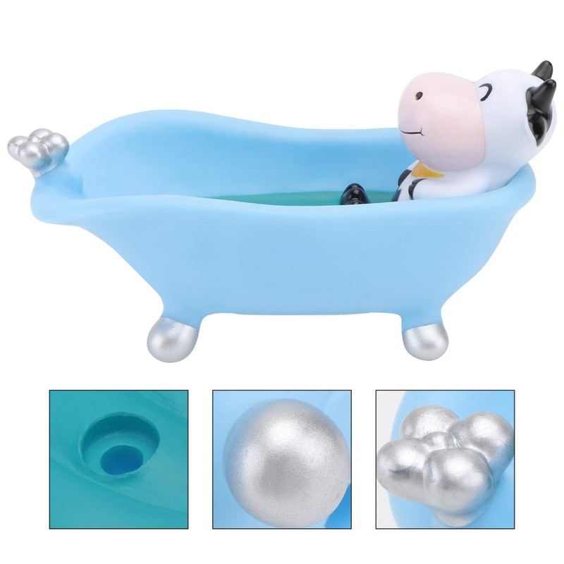 PRETYZOOM Cute Plastic Soap Dish Soap Boxes Funny Animal Cow