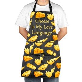 Funny Cheese Lover Gift Cheese is My Love Language Cheese Apron With Pocket Cheese Baking Gift Cooking Chef Apron (Cheese Apron)