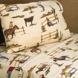 4pc Queen Sheet Set for Wild West Cowboy Bedding Collection by Sweet Jojo Designs