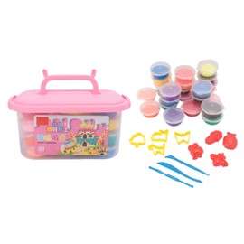 24 Colors Air Dry Clay Set Safe Soft Ultra Light Modeling Clay Kit with Tools and Storage Boxes for Kids Pink