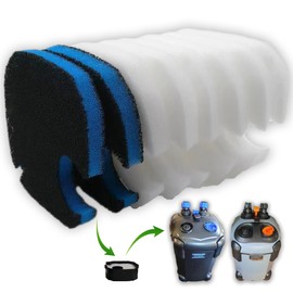 PurifyLogix Replacement Canister Filter Pads Compatible with AMOSIJOY 172/225/265GPH, 6 White Floss and 2 Coarse Filter Pads for Pondforse 172/225/265GPH Aquarium (8)