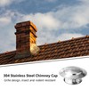 6" Round Chimney Cap, Tapered Top Chimney Cap with Screen,