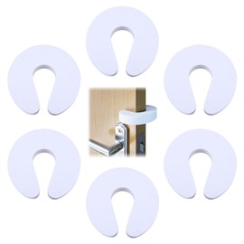Safety Door Stoppers, Door Slam Stopper, 6 pcs Door Stoppers for Kids, Door Anti Slam, Foam Door Stoppers Top of Door, Door Finger Guards, Foam Door Stoppers Kids, Door Safety for Children, White