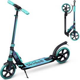 Skidee Kick Scooters for Kids 8-12 - Adjustable Height Up to 41", Foldable, 8" Shock-Absorbing Wheels, 220LBS Capacity - Ultra Smooth Kick Scooter for Adults, Teens & Kids – Lightweight & Portable