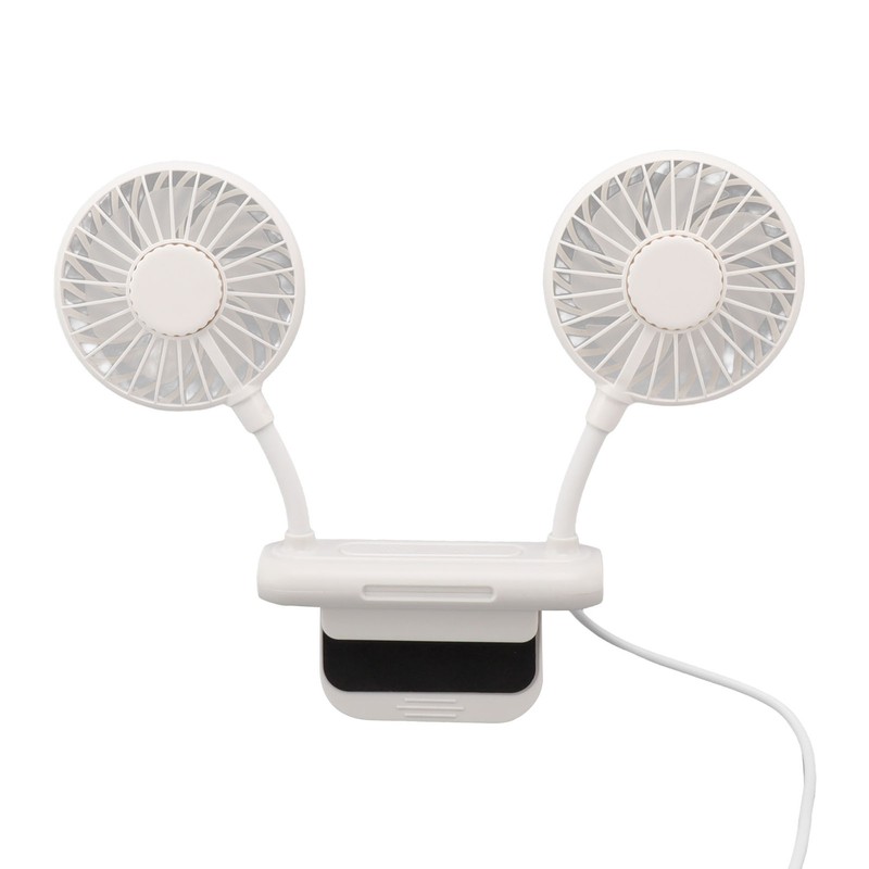 White Desktop Screen Fan with Adjusting Clip 3 Gear 360°
