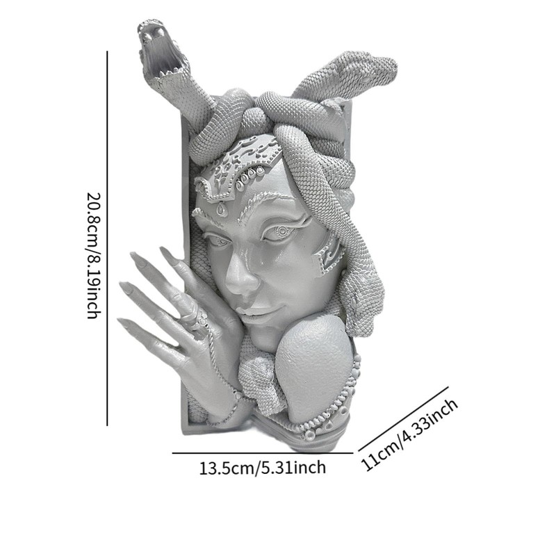 Vaveren Snake Women Face Bookend Medusa Head Book Nooks Unique