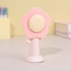 Mini Handheld Fan Cute Flower Shape Strong Wind USB Rechargeable