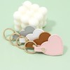 MinnowXY Set of 6 Colorful Heart Shaped Keychain Leather Love