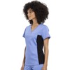 Workwear Revolution Women Scrubs Top V-Neck Knit Panel WW2875, XL,