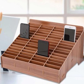 Phone Organizer Box Black-14 Slot Organizer