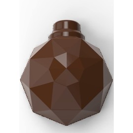 Greyas CM 3908 Louis Amado Clear Polycarbonate Chocolate Mold Candy Mould with 24 Faceted Christmas-Tree-Bauble Cavities, Each 32mm x 27.5mm x 14mm High