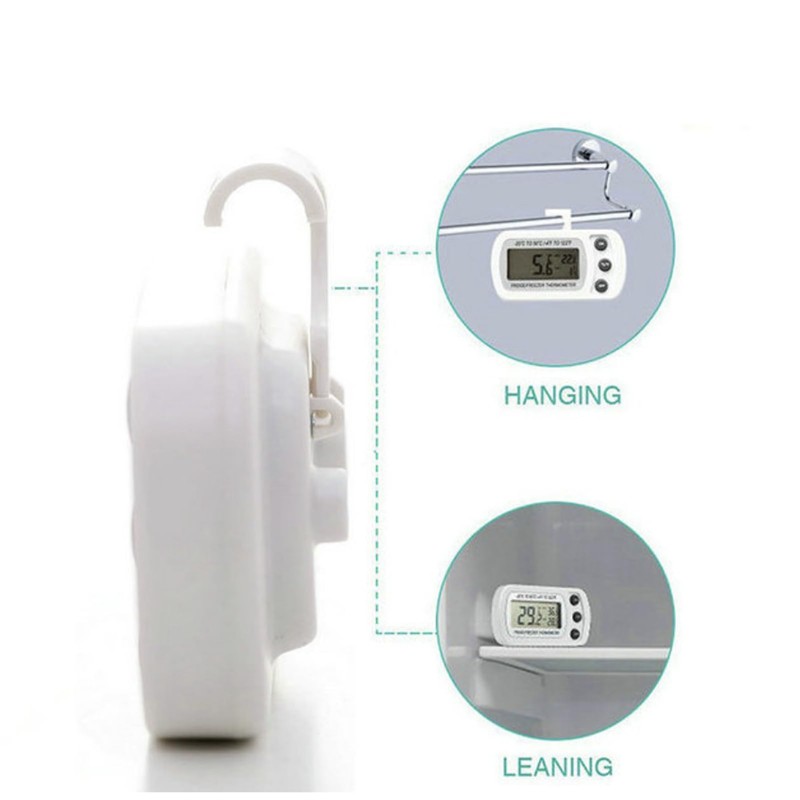 Fridge Thermometer, Indoor Fridge Thermometer, Digital Freezer Thermometer, Waterproof Refrigerator