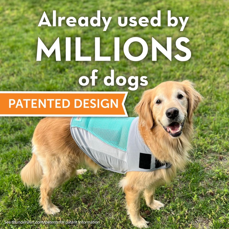 ThunderShirt Breeze for Dogs, X-Large, Aqua, Extra Breathable Mesh Fabric,