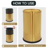 2.4 Gallon Brushed Gold Bathroom Trash Can with Swing Lid,Stainess