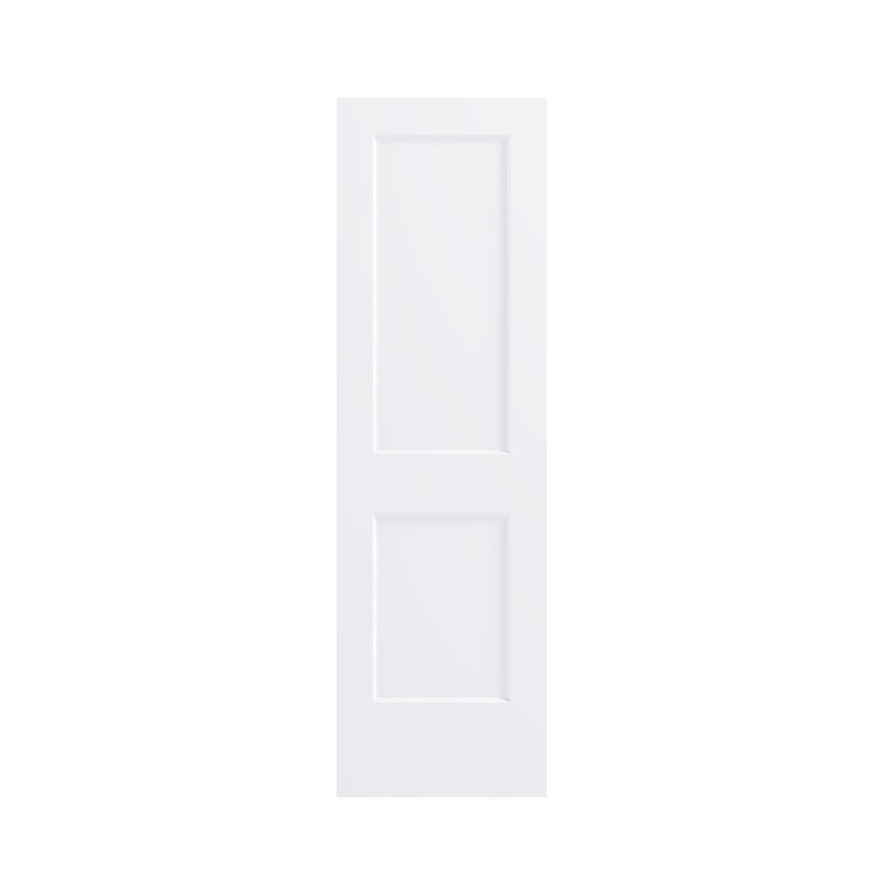 JUBEST 24"x80" 2-Panel Shaker Style White Primed Hollow Core Interior