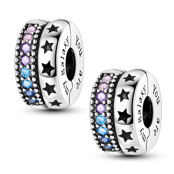 Andora 925 sterling silver Clip Spacer Charm for Bracelet Clip