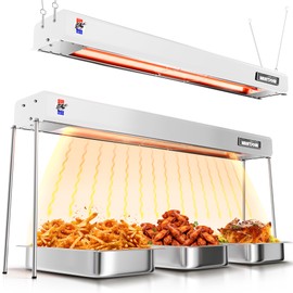 WantJoin Food Heat Lamp - 36 Inch 86-176°F/30-80°C Commercial Food Warmer Lamp Strip, 750W Electric Aluminum Hanging & Freestanding Dual-Use Heat Lamps, for Kitchen, Catering, Restaurant, Buffet