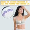 Katyjun Pack of 4 Bra Inserts Cotton Sweating, Reusable Anti-Sag