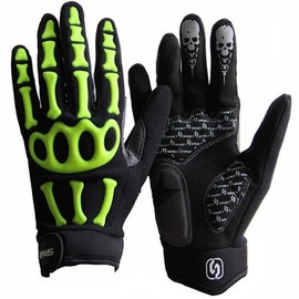 Wonzone Skull Cycling Gloves Mountain Bike Road Racing Bicycle Gloves for Men