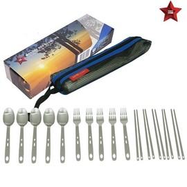 Ewichstern Stainless Steel Camping Cutlery Set for 5 / 에비히슈테른 캠핑용 스텐 수저세트 5인용