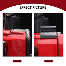 2PCS Soft Top Rear Window Clips Retainer Brackets Tailgate Bar Holders for 2007-2018 Jeep Wrangler JK JKU